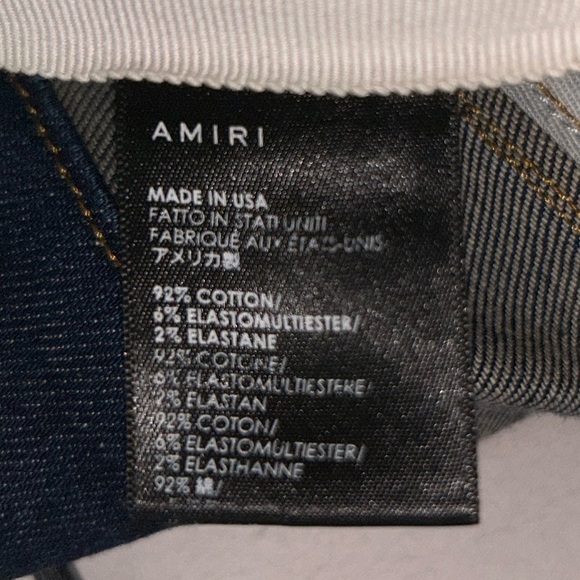 Amiri stack nwot raw denim beautiful 30w 34.5”ins rip rhq - Picture 2 of 15